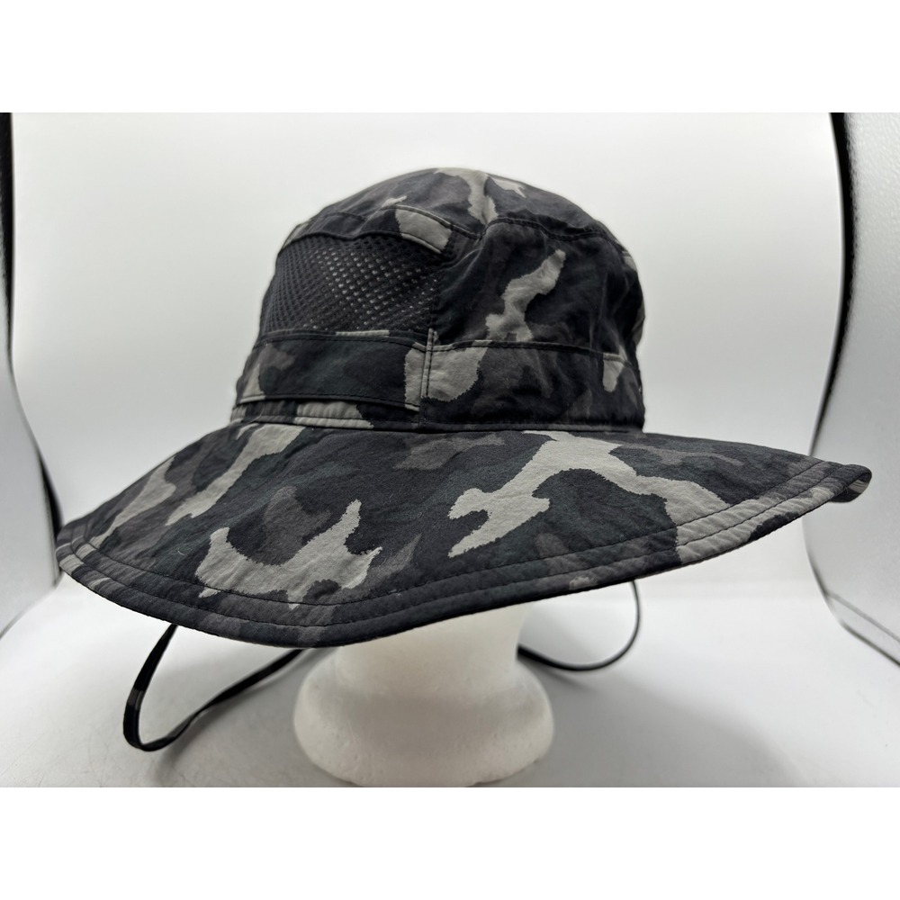 Columbia Bora Bora Booney Sun Hat Gray Camo Mesh Vent Fishing Hiking CU9162 O/S